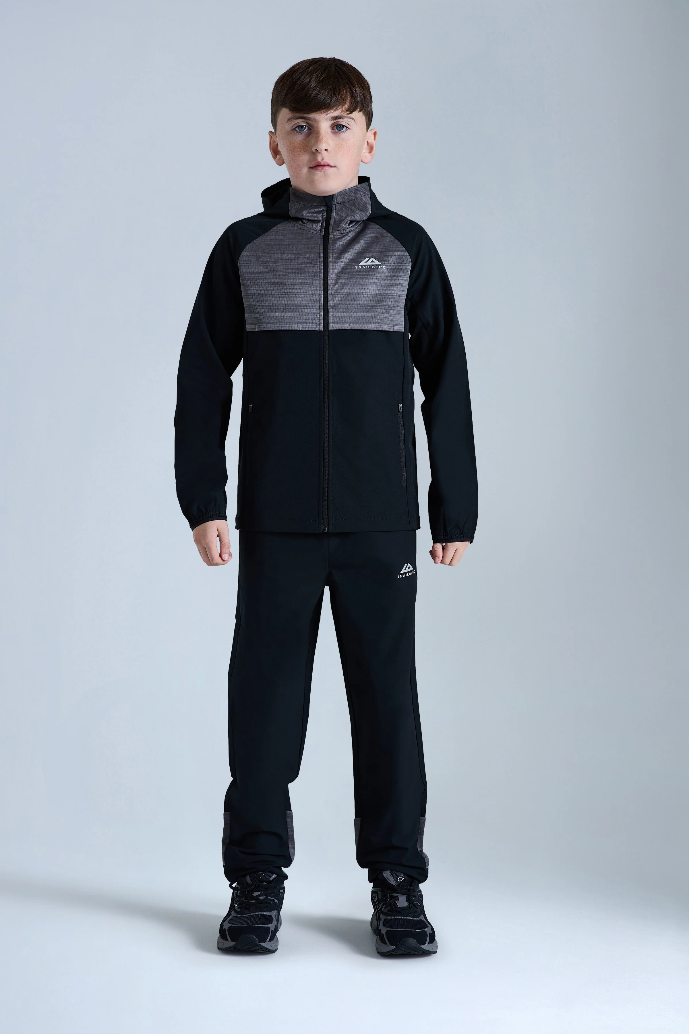 Boys Cloud 2.0 Woven Tracksuit - Black/Urban Smoke