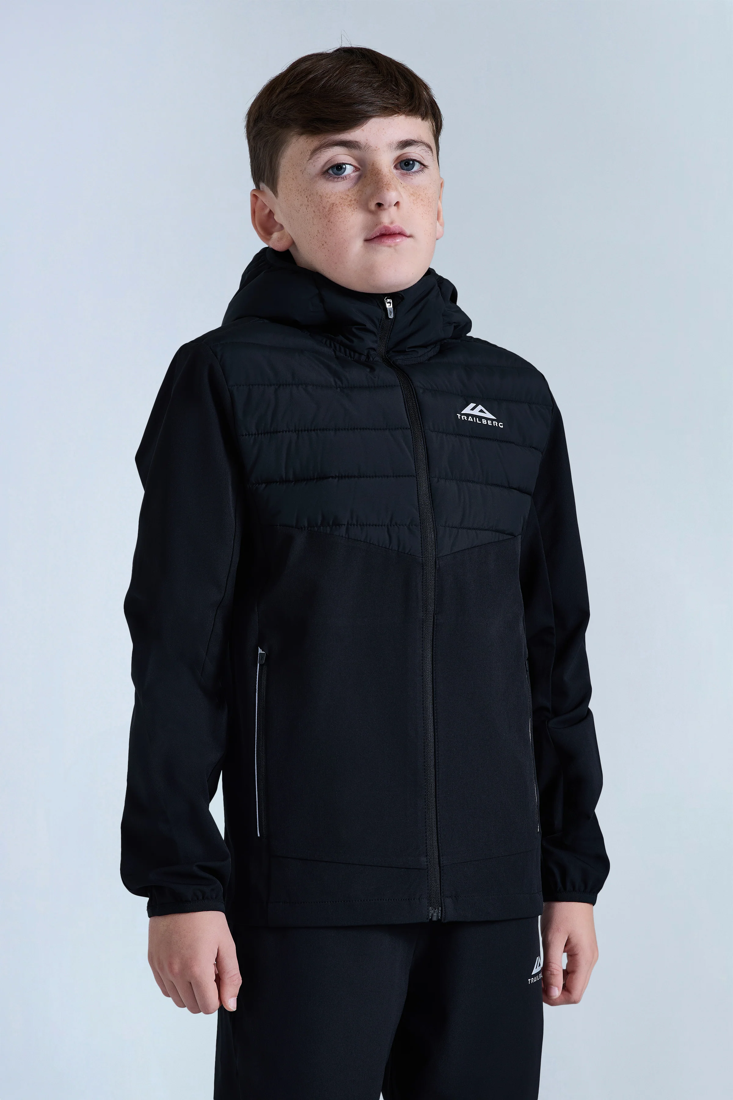 Boys Dune Hybrid Tracksuit - Black - Image 3