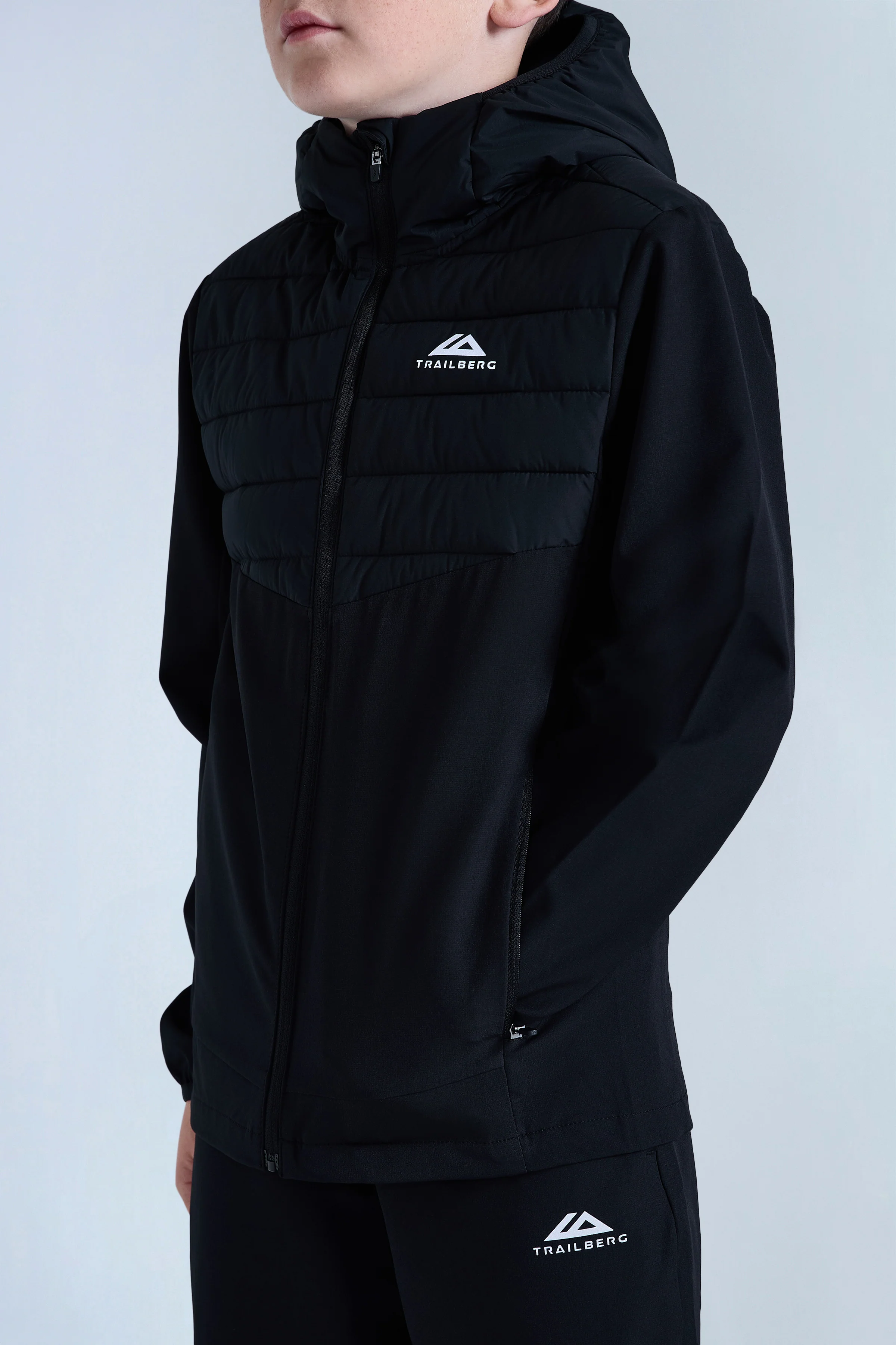 Boys Dune Hybrid Tracksuit - Black - Image 4