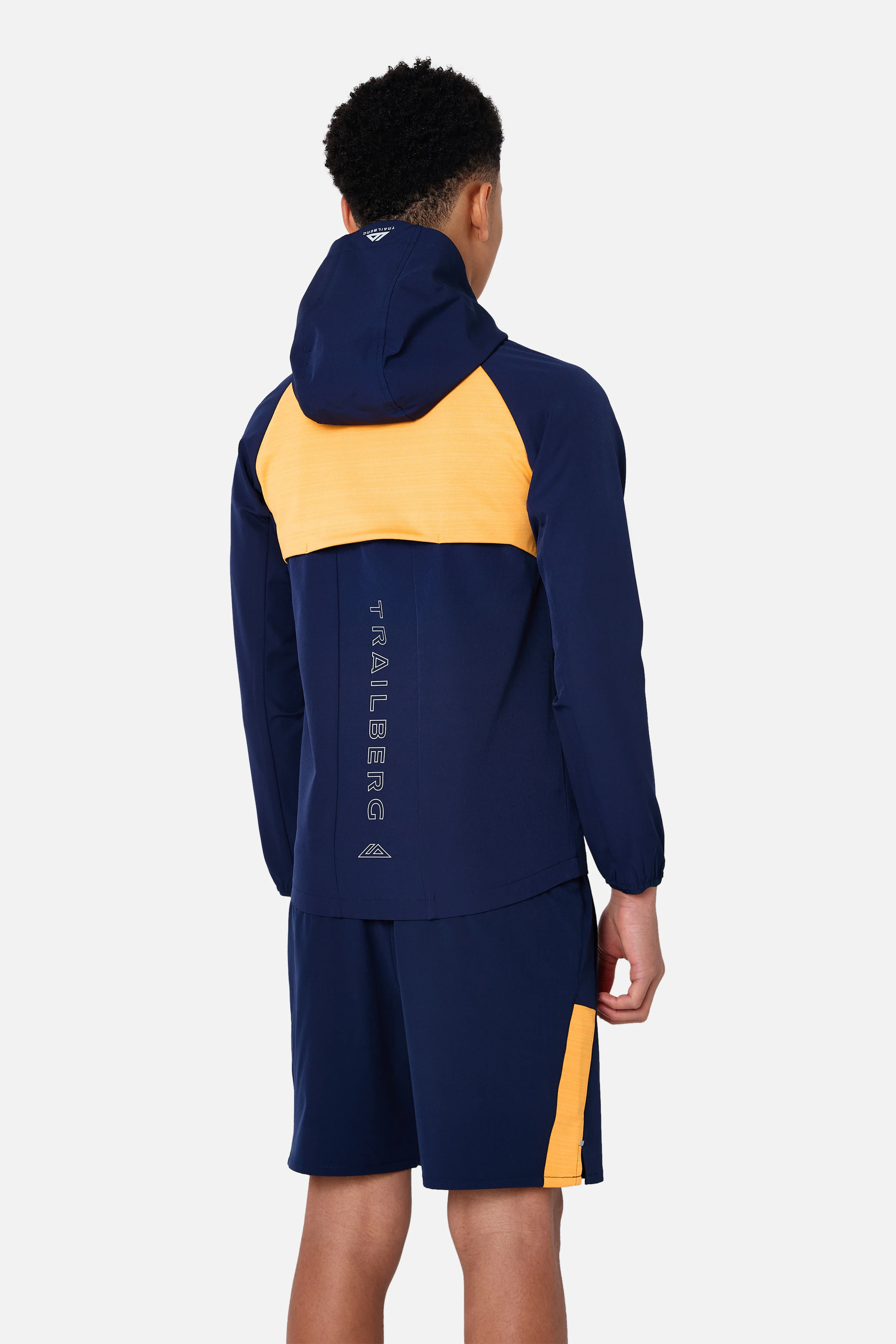 Boys Cloud 2.0 Hood - Orange Glow/Navy Blue - Image 4