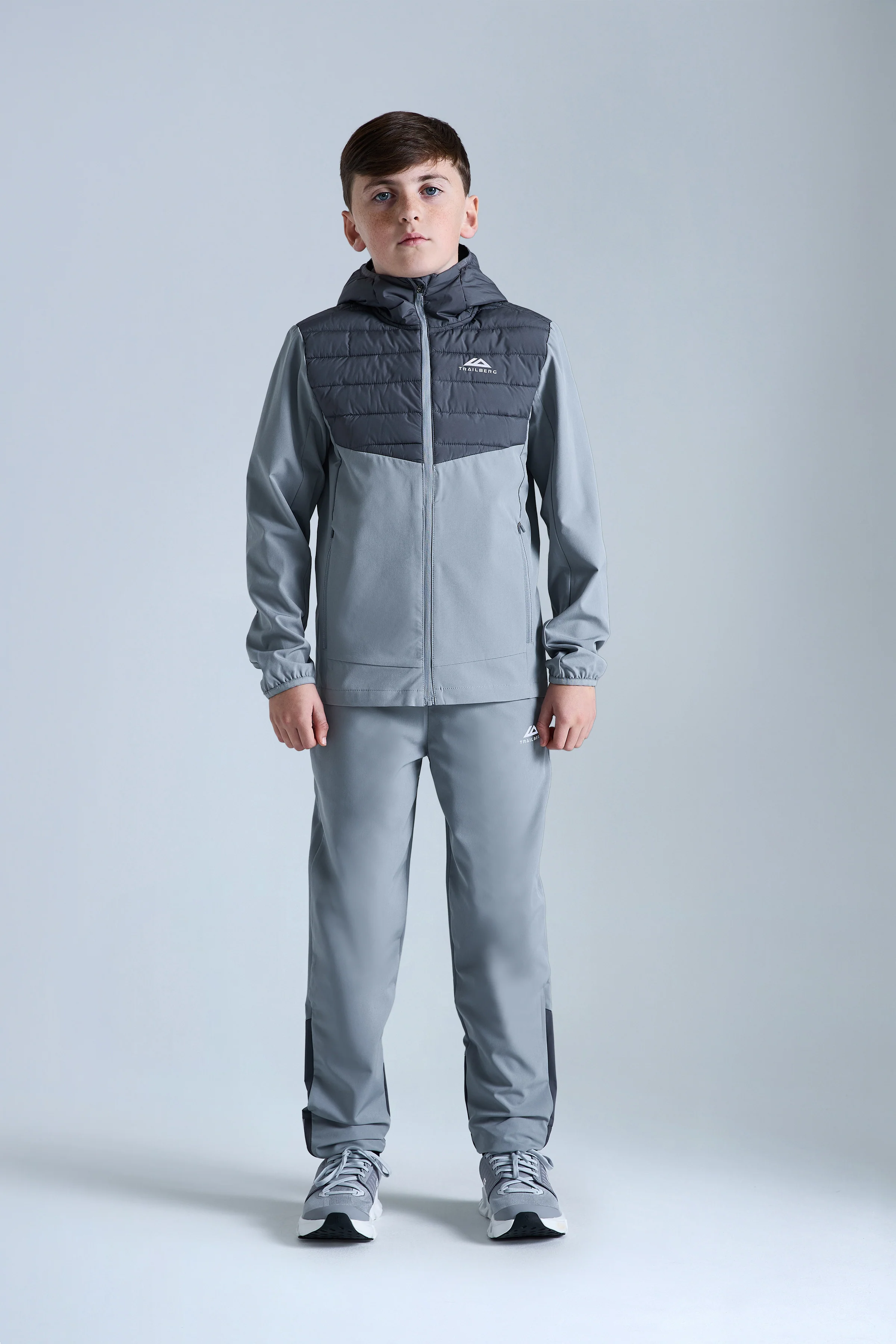 Boys Dune Hybrid Jacket - Moon Grey/Iron Grey - Image 5