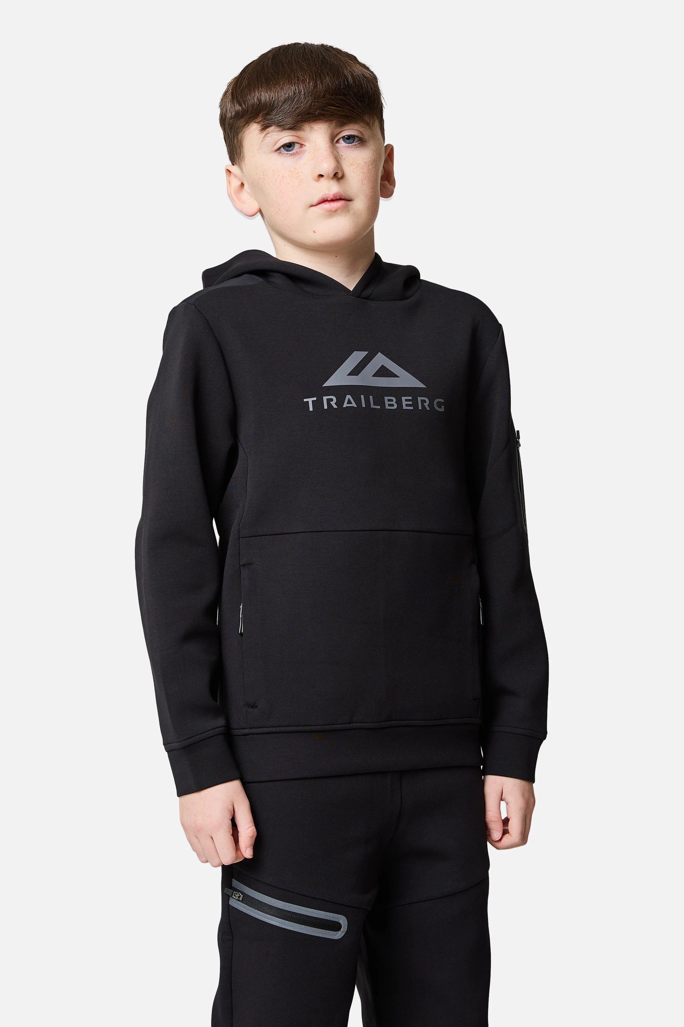 Boys Ignite Fleece Tracksuit - Black - Image 3