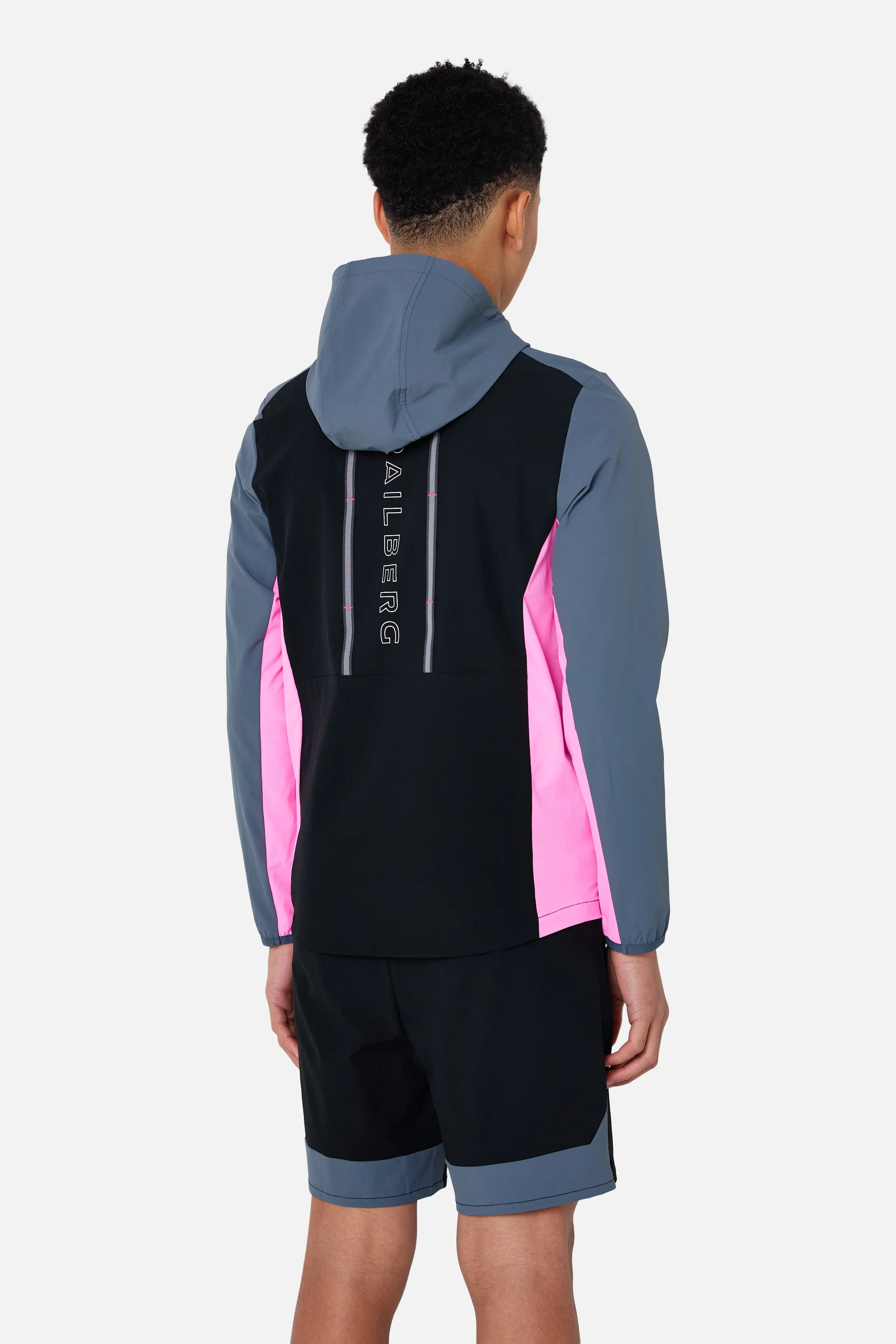 Boys Triathlon 4.0 Hood - Black/Storm Grey/Cosmic Pink - Image 6