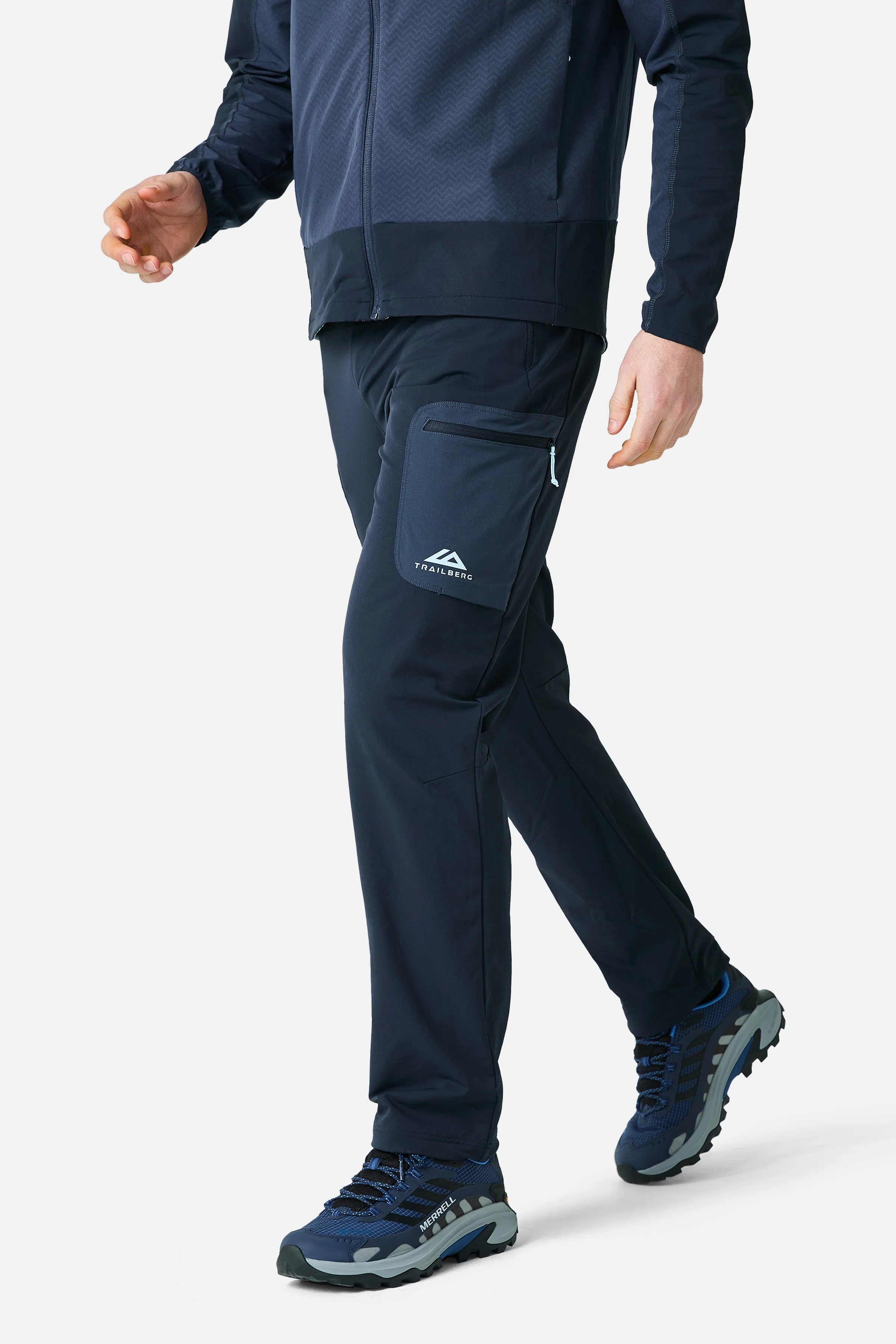 Caldera Gridded Fleece Tracksuit - Storm Blue/Deep Ocean - Image 13