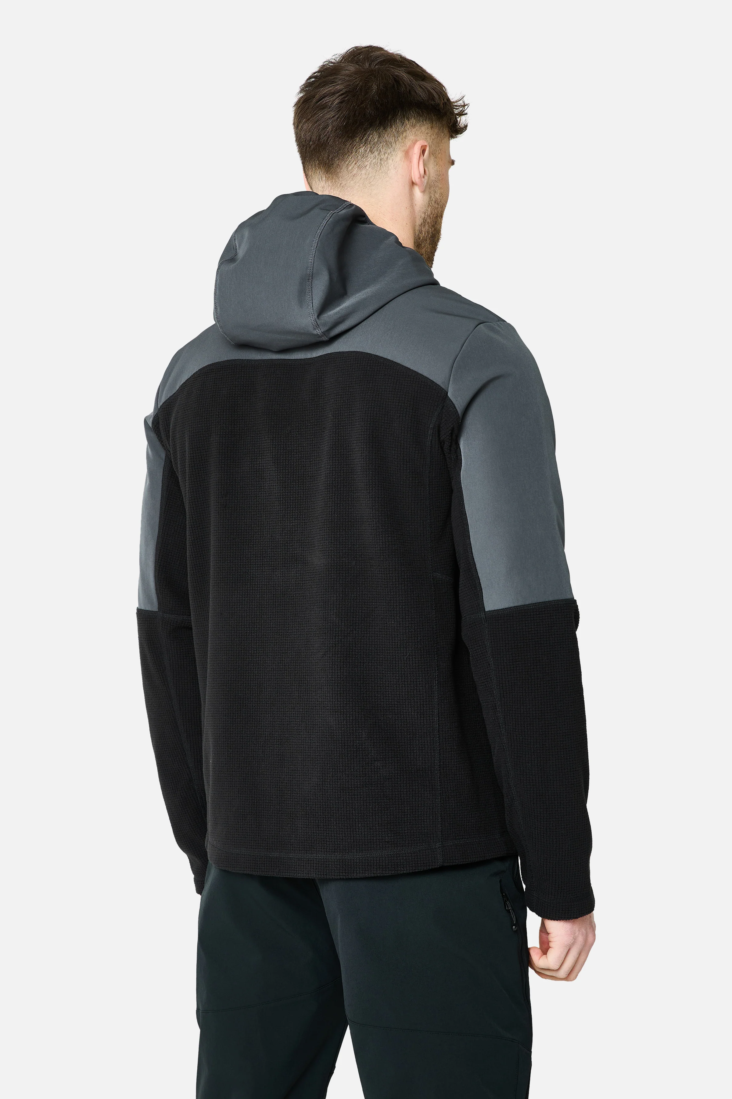 Compass Microfleece Hood - Black/Asphalt - Image 5