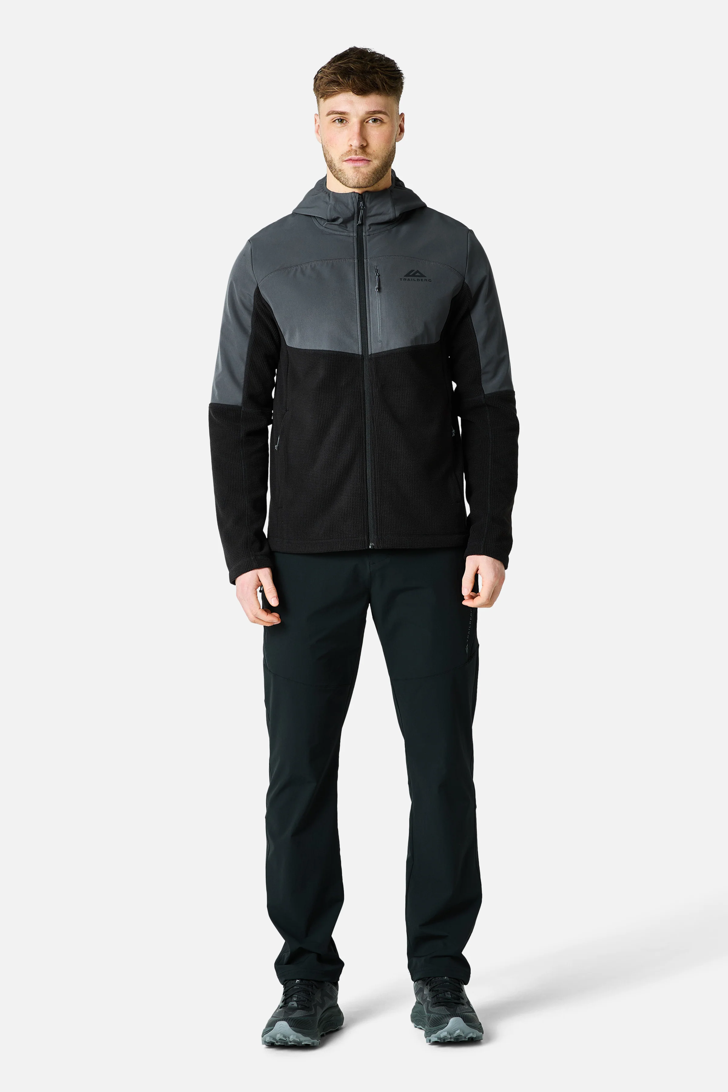 Compass Microfleece Hood - Black/Asphalt - Image 6