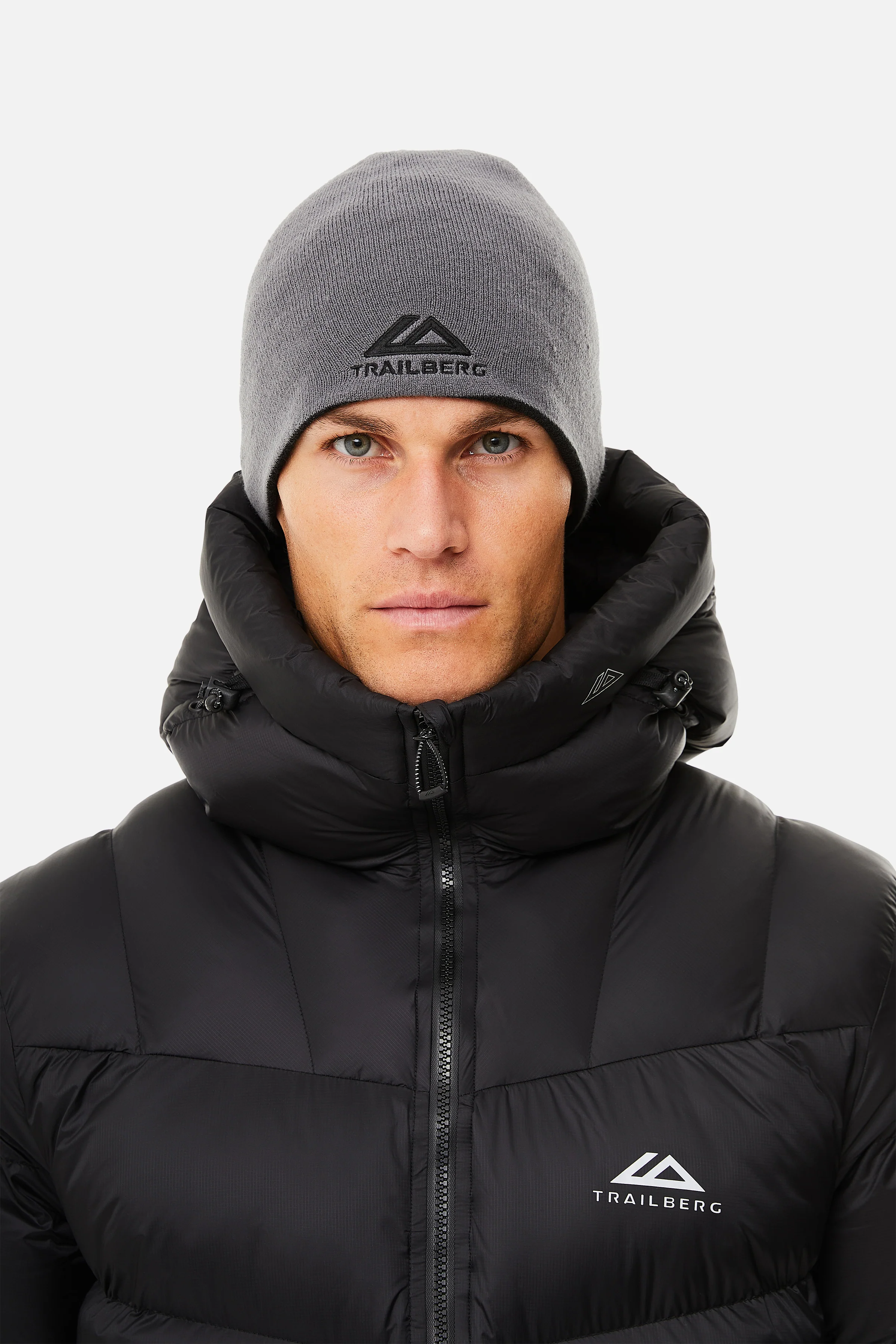 Peak Reversible Beanie - Black/Grey - Image 2