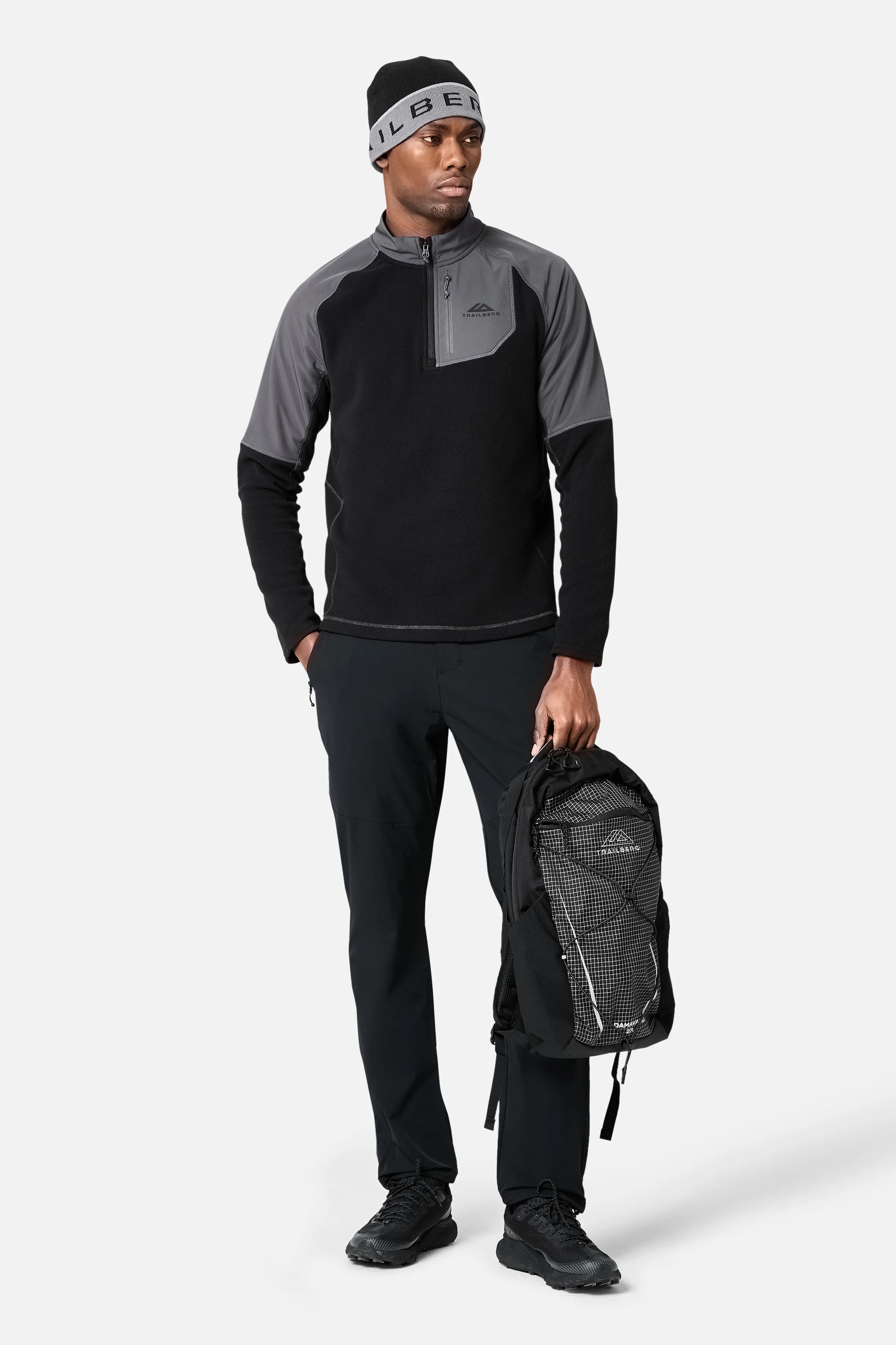 Sierra 1/4 Zip - Black/Asphalt - Image 8
