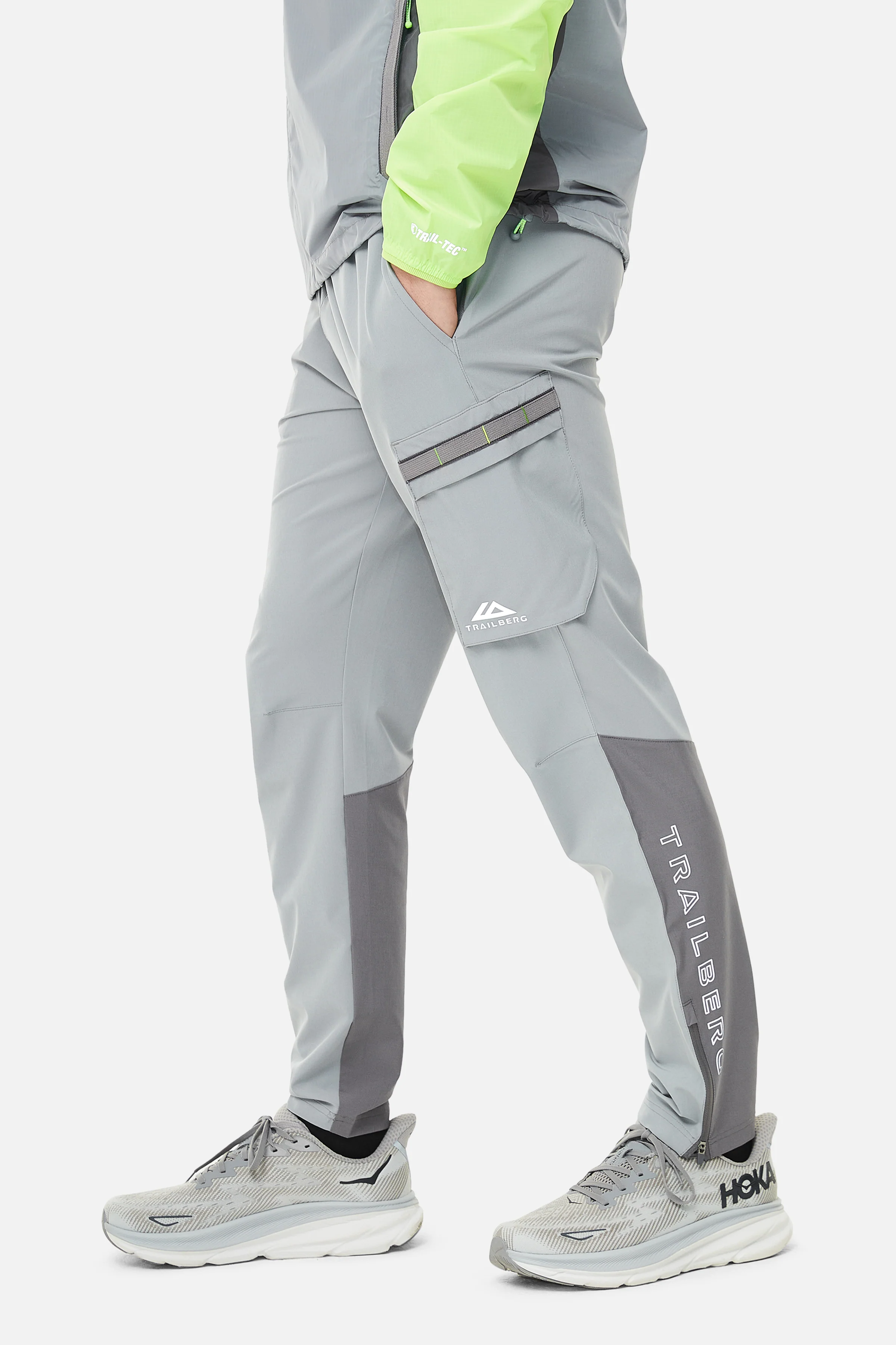 SS25 Triathlon Pant - Smoke Grey/Moon Grey/Neon Lime - Image 2