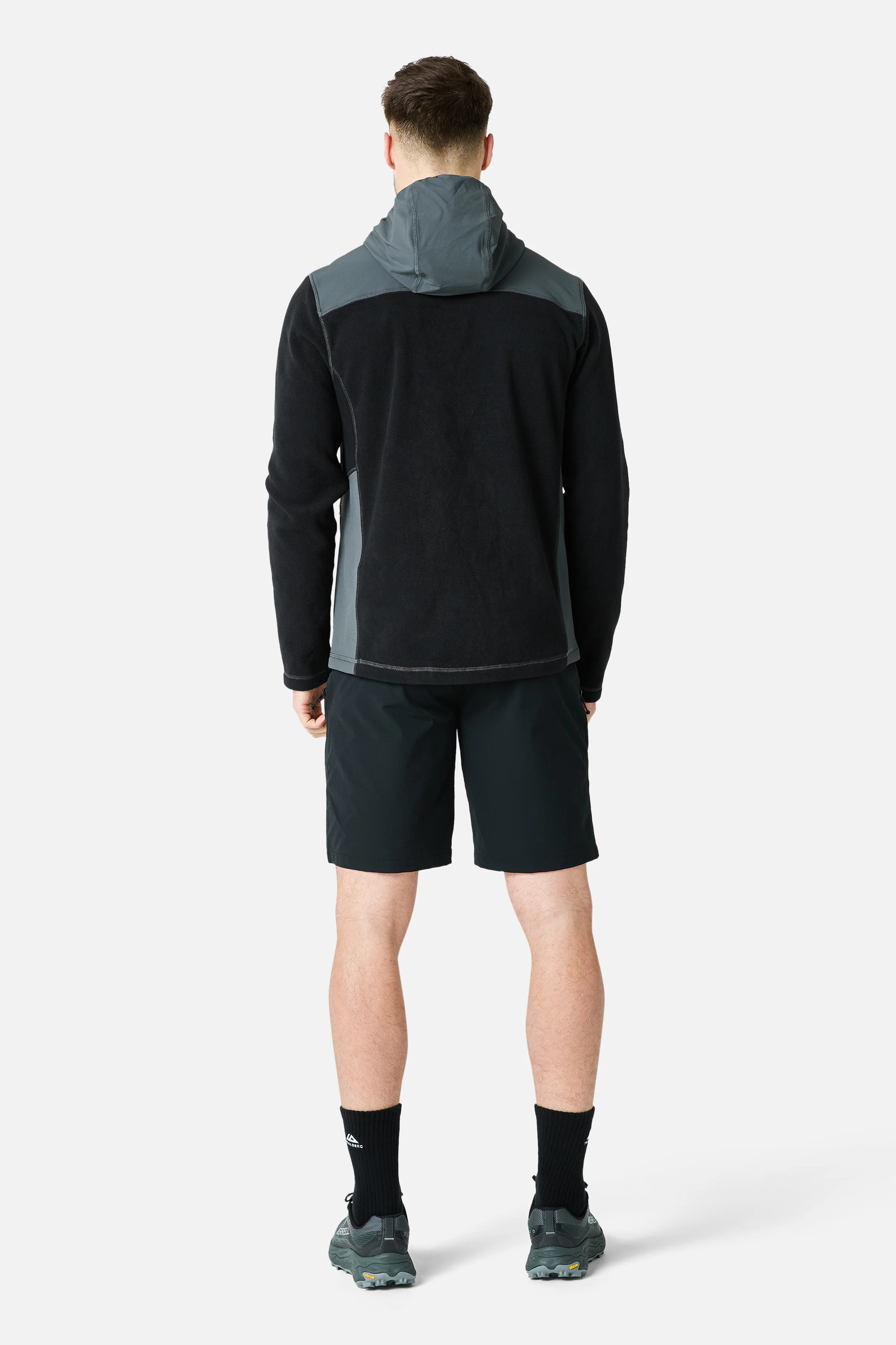 Tundra Microfleece Hood - Black/Volcano Grey - Image 5